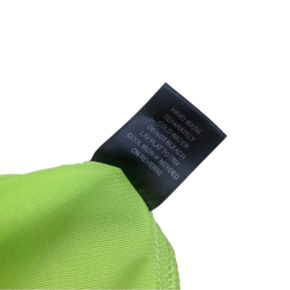 Neon Lime Green Yellow Short Cutout Dress Medium Sleeveless Summer Sundress - Picture 8 of 10